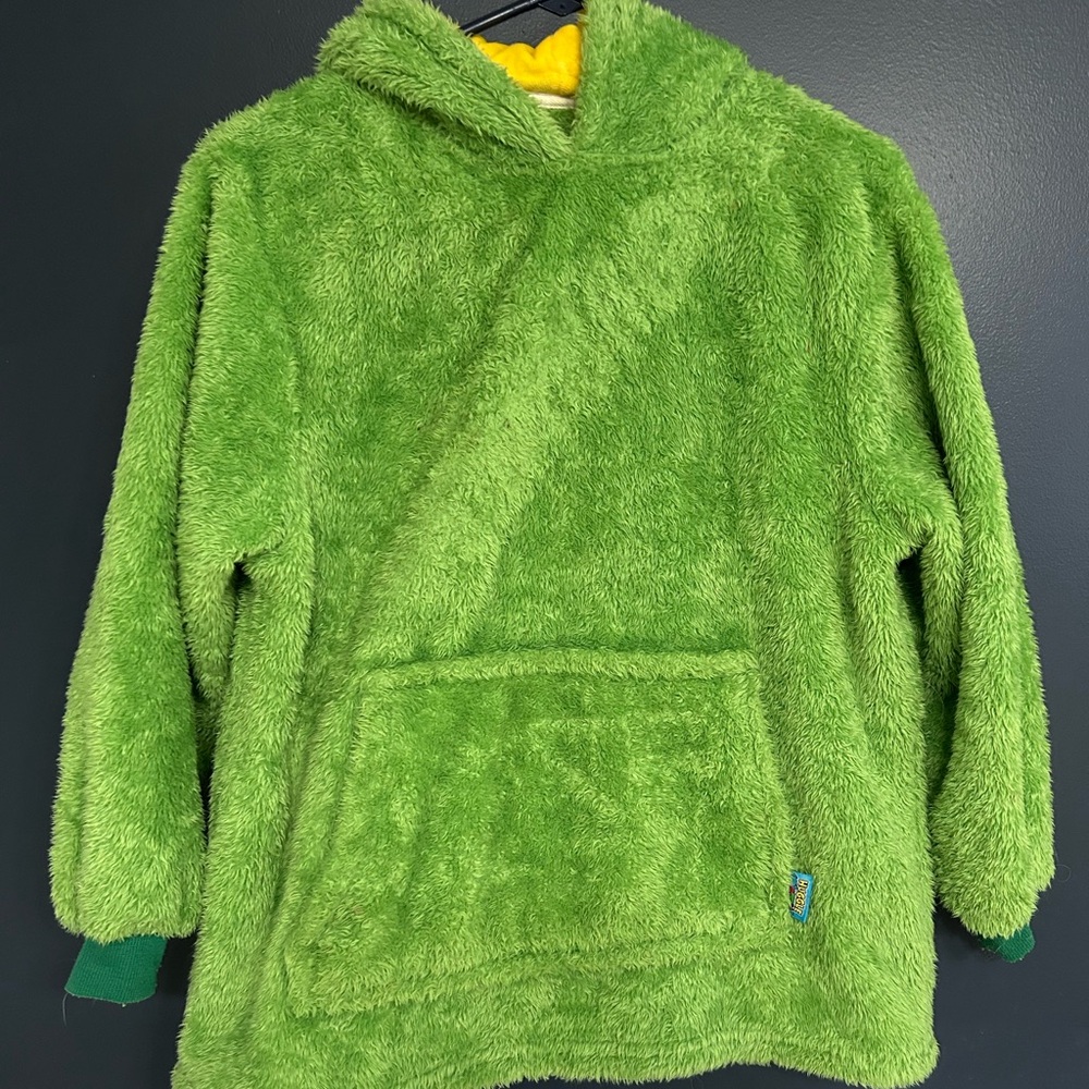 Vibrant Green Kids Fleece Hoodie